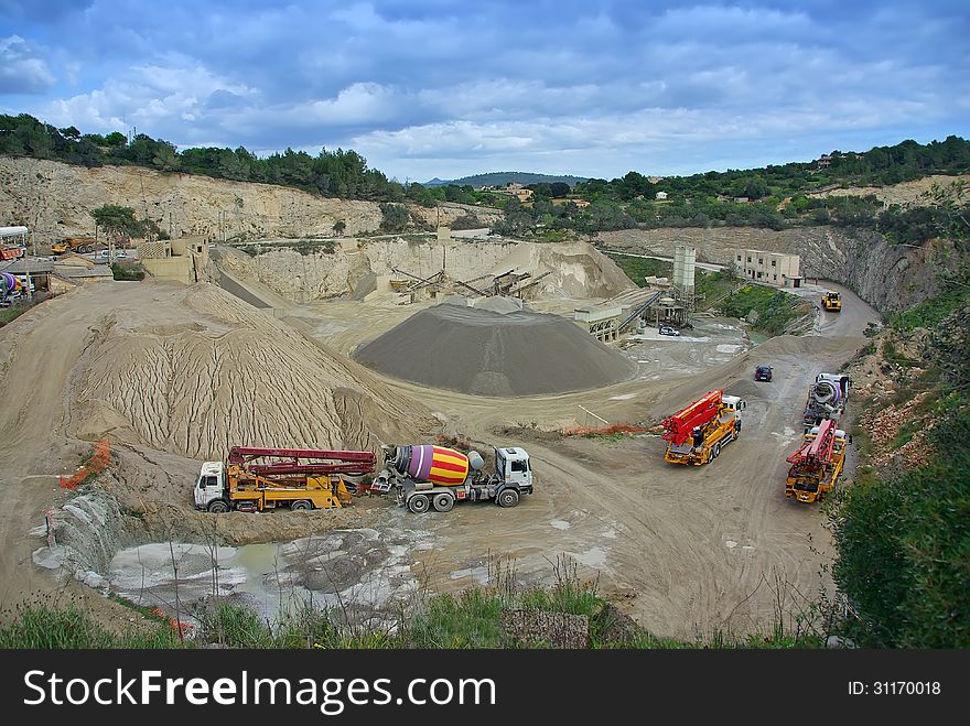 Industrial quarry in Majorca (Spain)