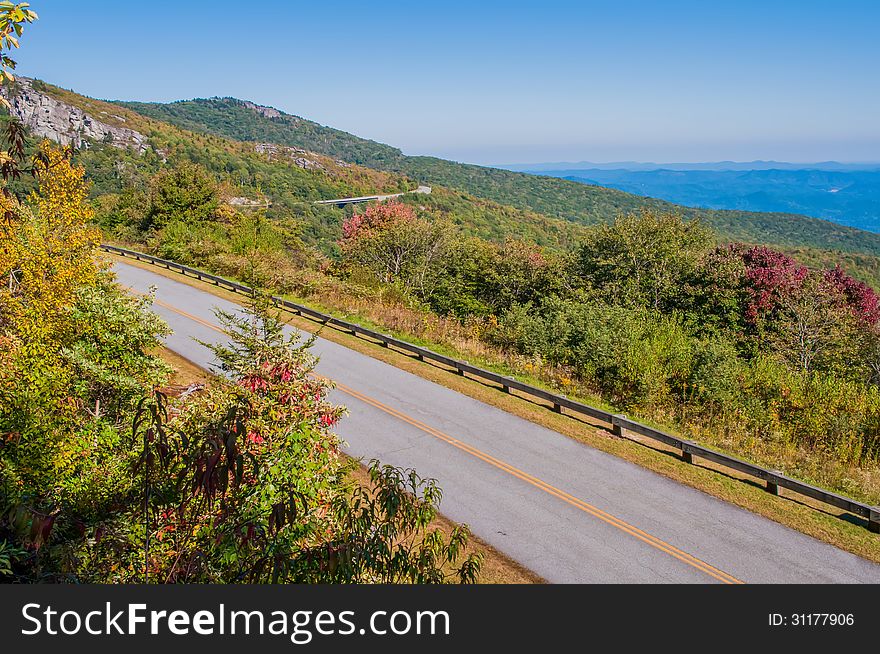 Blue Ridge Parkway Scenic Mountains Overlooking beautiful landscapes