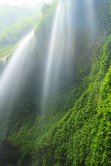 Madakaripura Waterfall – Deep Forest Waterfall Royalty Free Stock Images