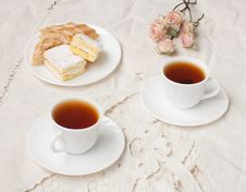 Breakfast For Two At Tea And Cakes Royalty Free Stock Photos Breakfast For Two At Tea And Cakes Royalty Free Stock Photos