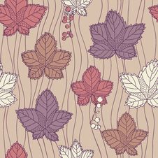 Seamless Pattern With Leaves And Berries Royalty Free Stock Images Seamless Pattern With Leaves And Berries Royalty Free Stock Images
