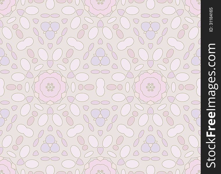 Geometric pattern pastel pink retro. circle, flower.
