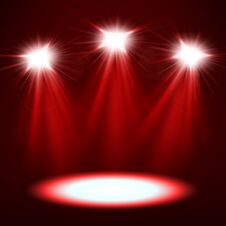 Red Spotlights Shining, Vector Illustration Royalty Free Stock Photos