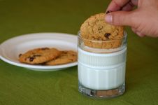 Dipping Cookies Stock Photos Dipping Cookies Stock Photos