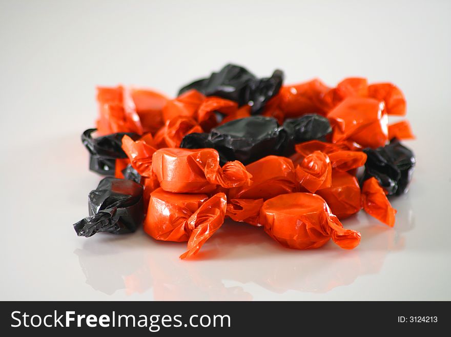 Close up of wrapped chews candy
