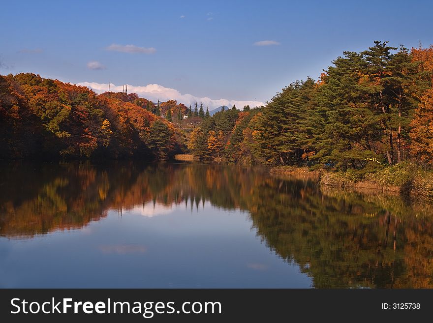 Beautiful autumn landscape.Location : Izumi ward,Sendai,Japan. Beautiful autumn landscape.Location : Izumi ward,Sendai,Japan.