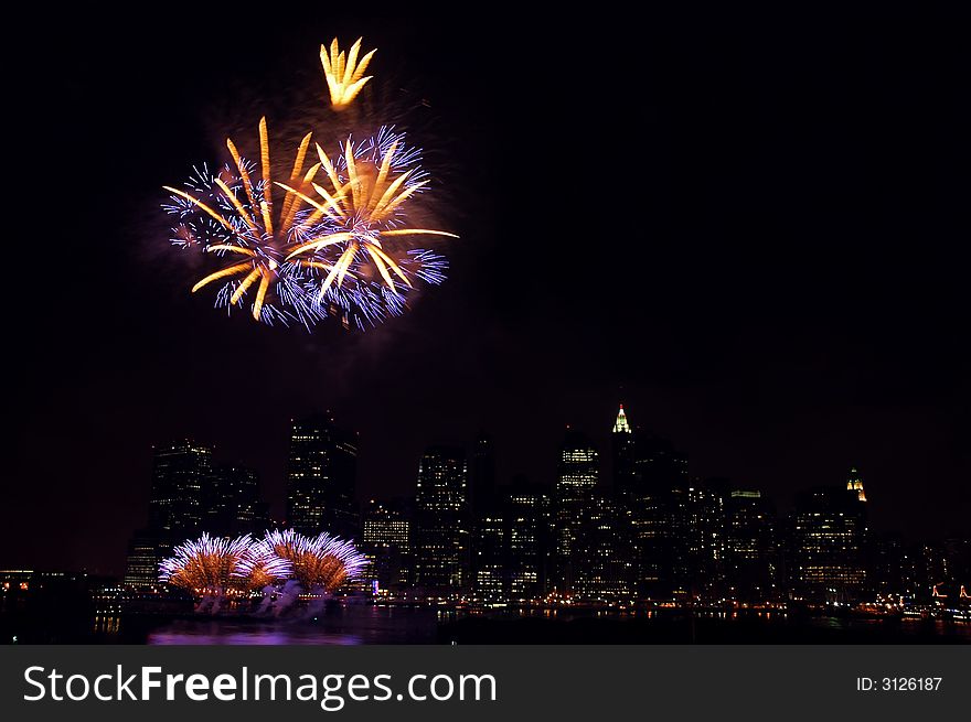 Fireworks in NYC on 4th of July