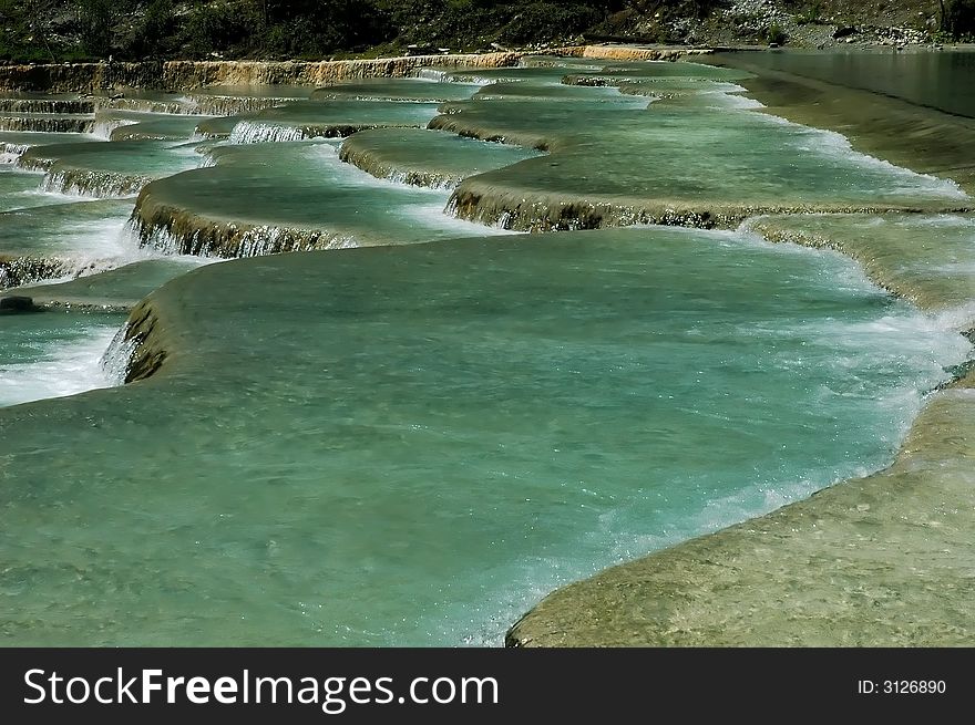 Natural terrance white water in southern china. Natural terrance white water in southern china