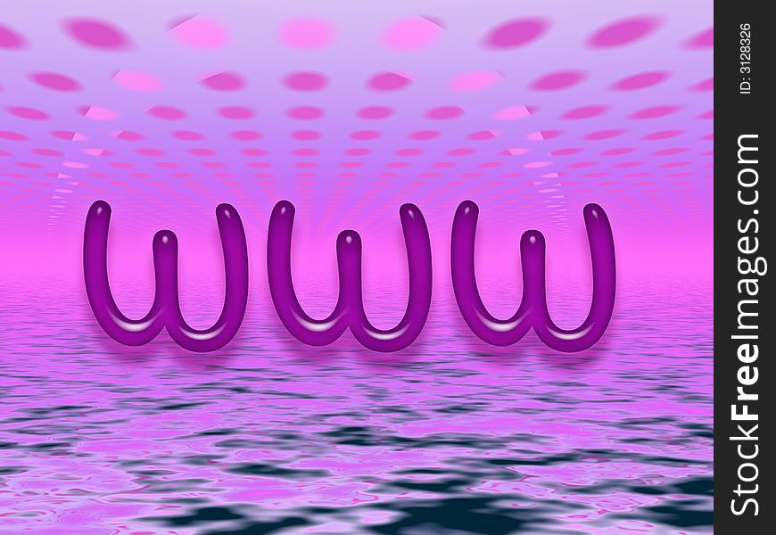 Purple dotted background with purple sea www symbol. Purple dotted background with purple sea www symbol