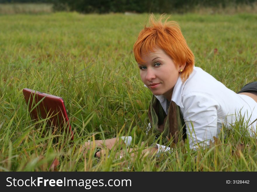 Young Woman With Notebook