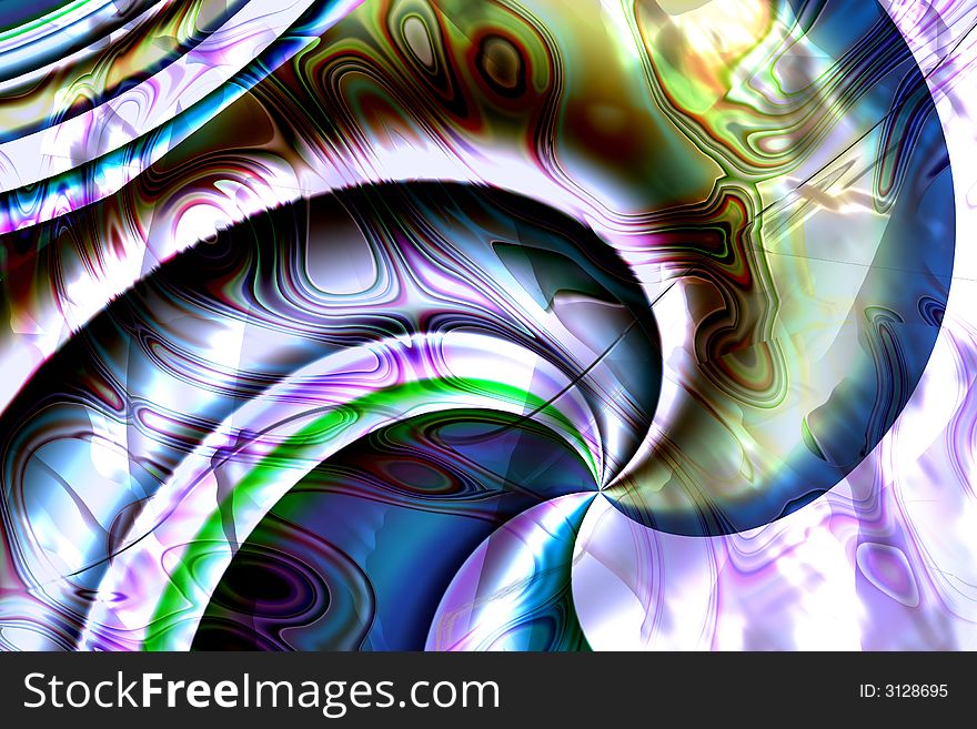 Abstract composition, spiral