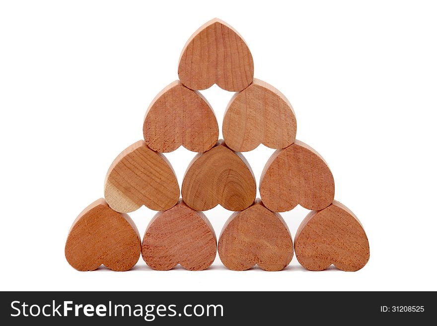 Wooden Heart Shape Blocks