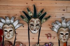 Three Masks Stock Photo
