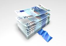 A Wad Of Euro Banknotes Royalty Free Stock Image A Wad Of Euro Banknotes Royalty Free Stock Image