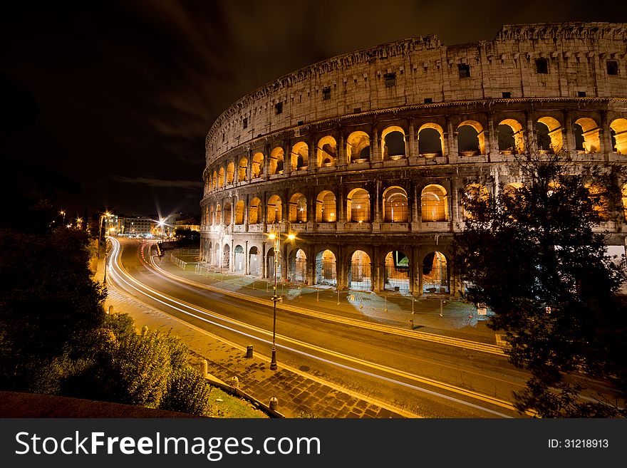 Coliseum by night, Rome Italy