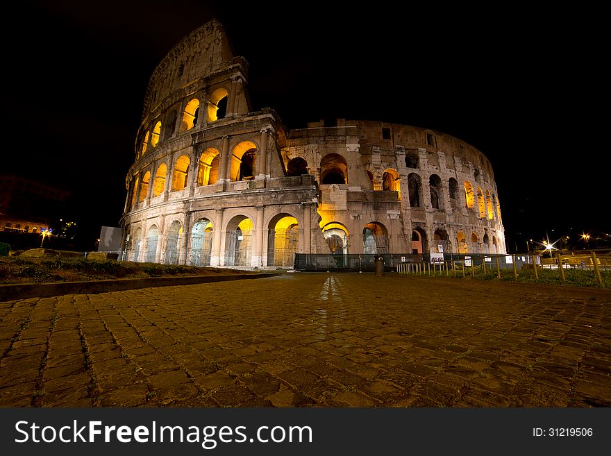 Coliseum by night, Rome Italy