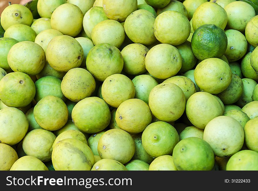 Fresh limes in market.