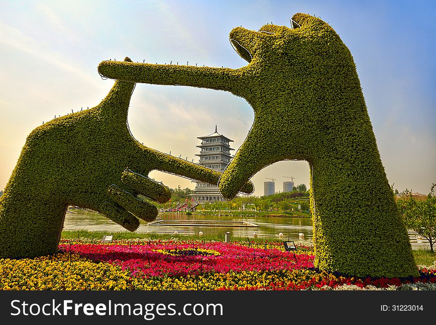 The image taken in china's xian city Xi'an Expo Park. Give you a Changan .
