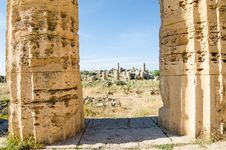The Temple Of Hera &x28;Temple E&x29; At Selinunte, Sicily Royalty Free Stock Images