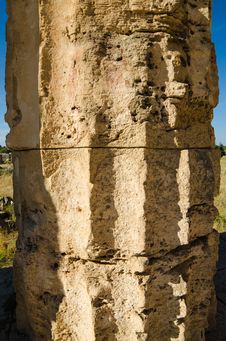 Column Of The Temple Of Hera &x28;Temple E&x29; At Selinun Royalty Free Stock Image Column Of The Temple Of Hera &x28;Temple E&x29; At Selinun Royalty Free Stock Image