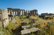 The Temple Of Hera &x28;Temple E&x29; At Selinunte, Sicily Royalty Free Stock Photography