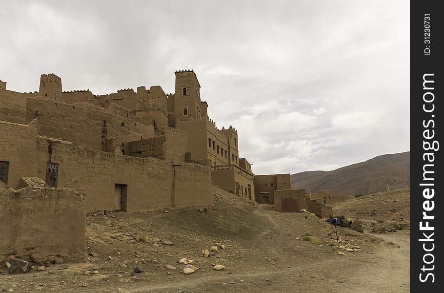 Ancient fortification - kasbah Otmane -on the trail of a thousand kazb in, Morocco . Ancient fortification - kasbah Otmane -on the trail of a thousand kazb in, Morocco .