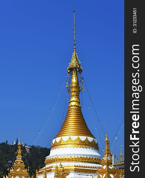 Buddhist Pagoda in a Temple of Meahongson province of Thailand. Buddhist Pagoda in a Temple of Meahongson province of Thailand.