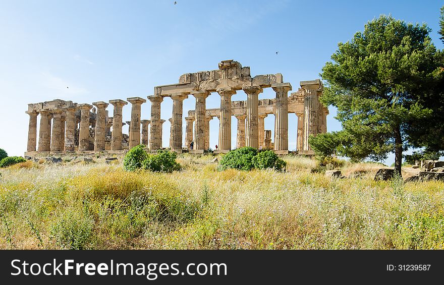 Remains of The Temple of Hera (Temple E) at Selinunte, Sicily, Italy. Remains of The Temple of Hera (Temple E) at Selinunte, Sicily, Italy