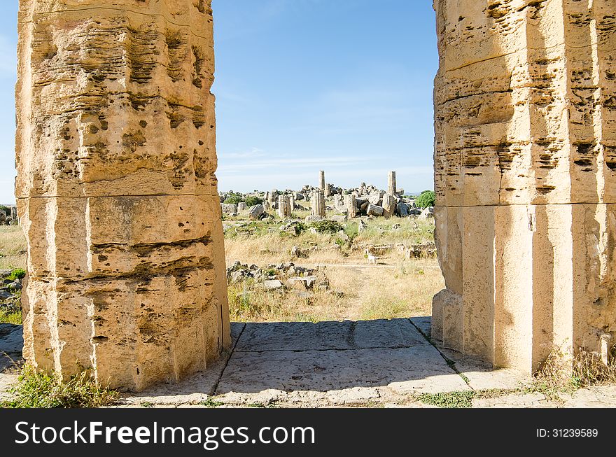 Remains of The Temple of Hera (Temple E) at Selinunte, Sicily, Italy. Remains of The Temple of Hera (Temple E) at Selinunte, Sicily, Italy