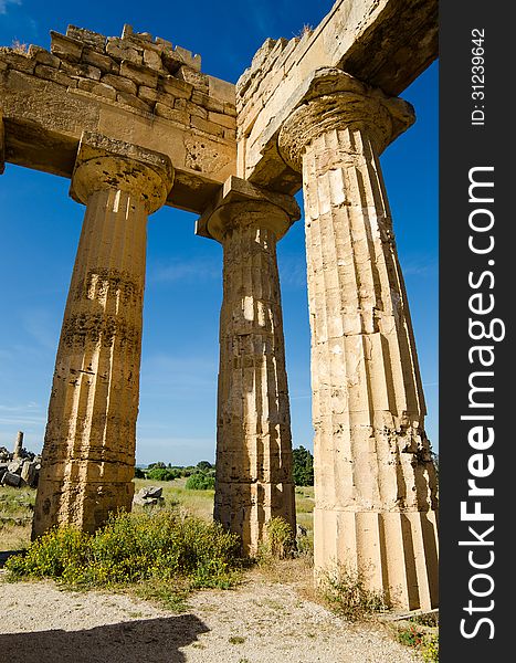 Remains of The Temple of Hera (Temple E) at Selinunte, Sicily, Italy. Remains of The Temple of Hera (Temple E) at Selinunte, Sicily, Italy