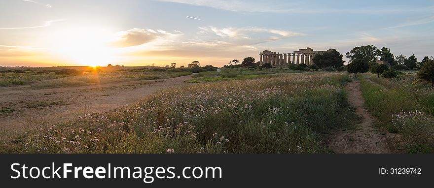 Remains of The Temple of Hera (Temple E) at Selinunte, Sicily, Italy. Remains of The Temple of Hera (Temple E) at Selinunte, Sicily, Italy