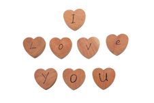 Wooden Heart Shape Blocks With I Love You Text Royalty Free Stock Photo Wooden Heart Shape Blocks With I Love You Text Royalty Free Stock Photo