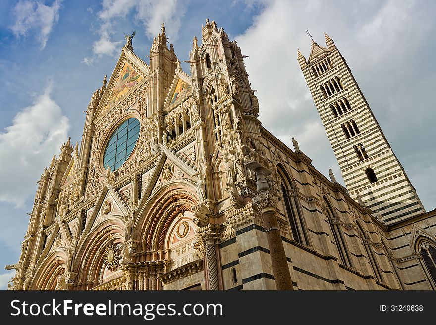 The historic Cathedral of Siena. The historic Cathedral of Siena