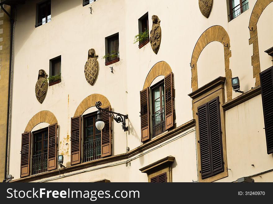 Beautiful historical palaces in Florence. Beautiful historical palaces in Florence