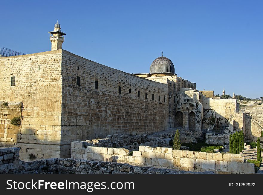 The old church in Jerusalem near the western Wall