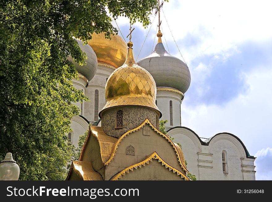 Novodevichy Convent - view on the chapel and cathedral