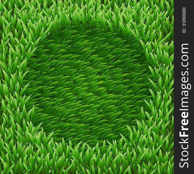 Cirle on green grass texture. Vector background. Cirle on green grass texture. Vector background.