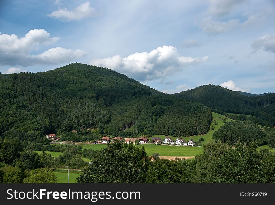 Schwarzwald forest villages landscape in germany tourism. Schwarzwald forest villages landscape in germany tourism