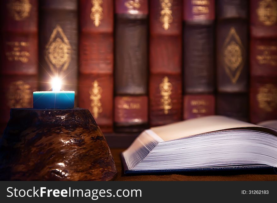 Antiquity - Reading Old Books With Candle Light