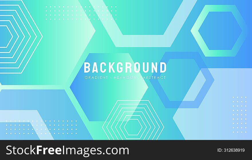 Vector Hexagon Gradient Abstract Background