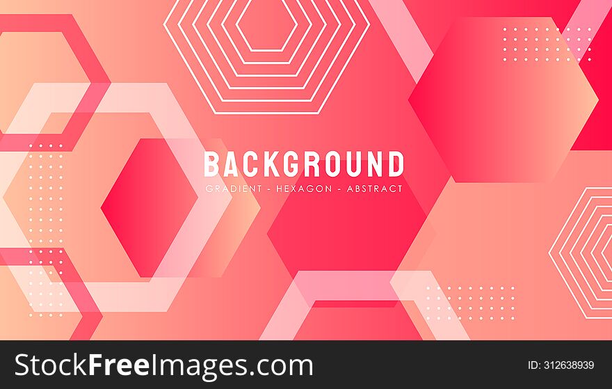 Vector Hexagon Gradient Abstract Background