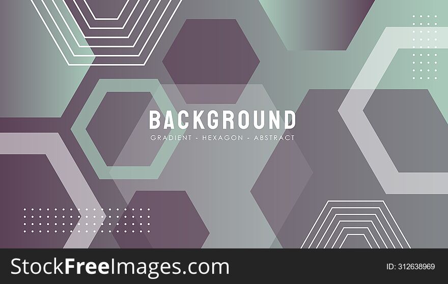 Vector Hexagon Gradient abstract Background