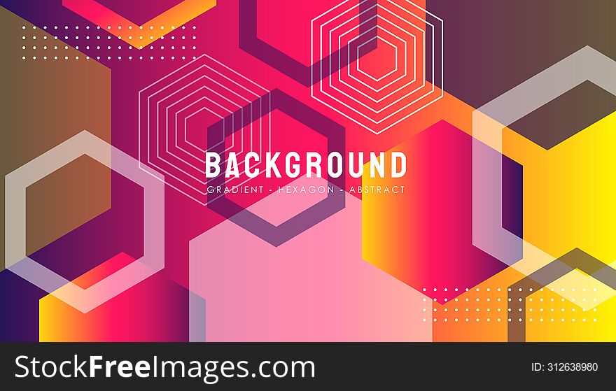 Vector Hexagon Gradient Abstract Background