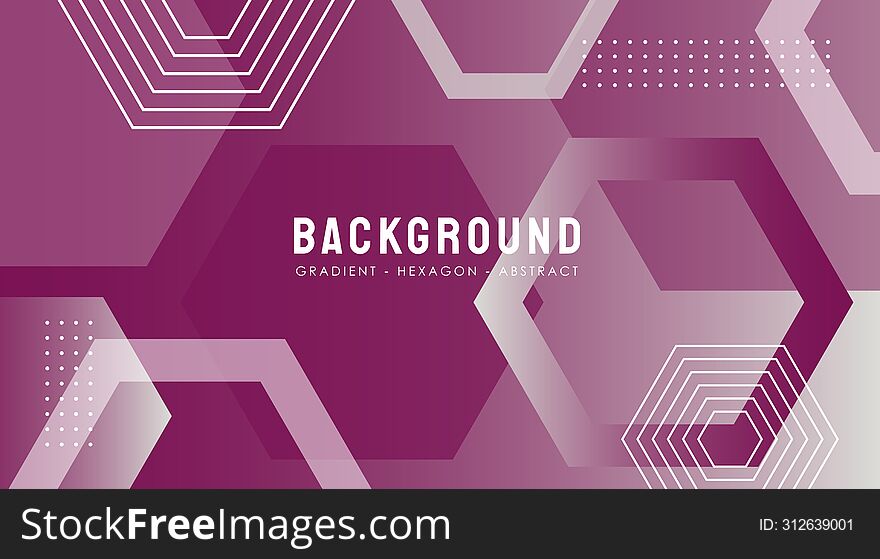 Vector Hexagon Gradient Abstract Background