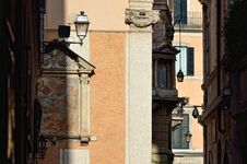 Narrow Strrets In Rome. Largo Di Torre Argentina Stock Image Narrow Strrets In Rome. Largo Di Torre Argentina Stock Image