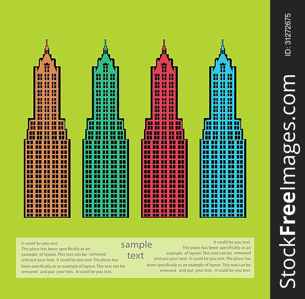 Colored vector illustration for urban theme