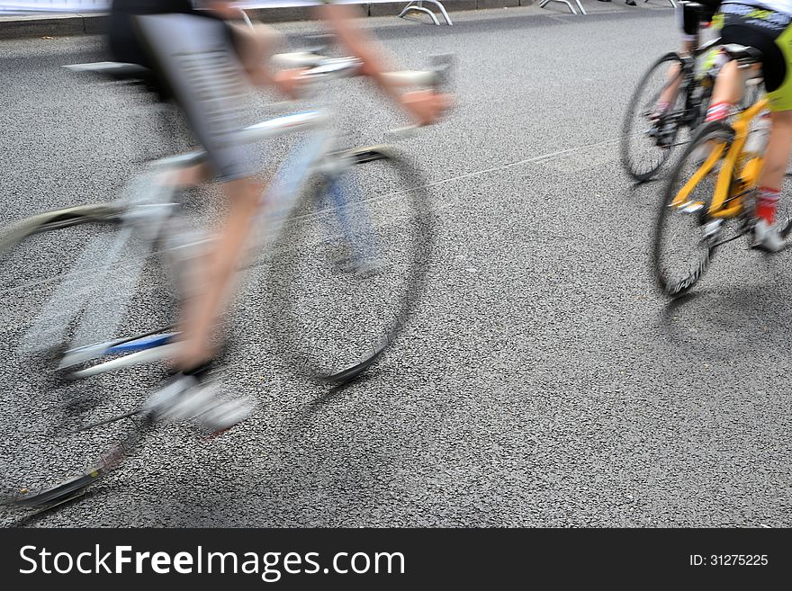 A Bicycle Race Through The Streets