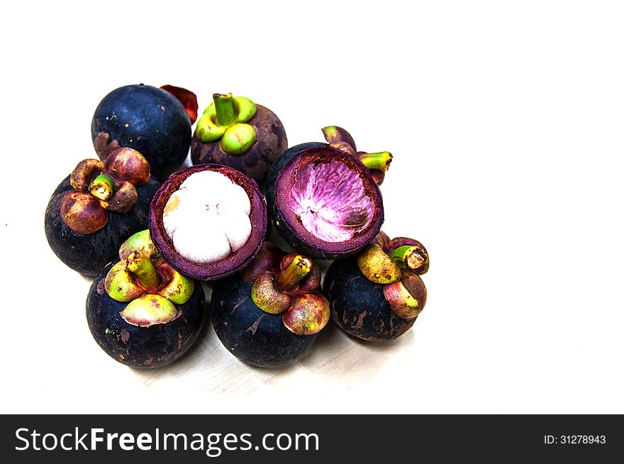 Mangosteen for sell in Jantaburi Thailand.