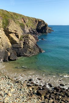 Caerfai Bay Rocky Beach Pembrokeshire West Wales UK Royalty Free Stock Photos Caerfai Bay Rocky Beach Pembrokeshire West Wales UK Royalty Free Stock Photos