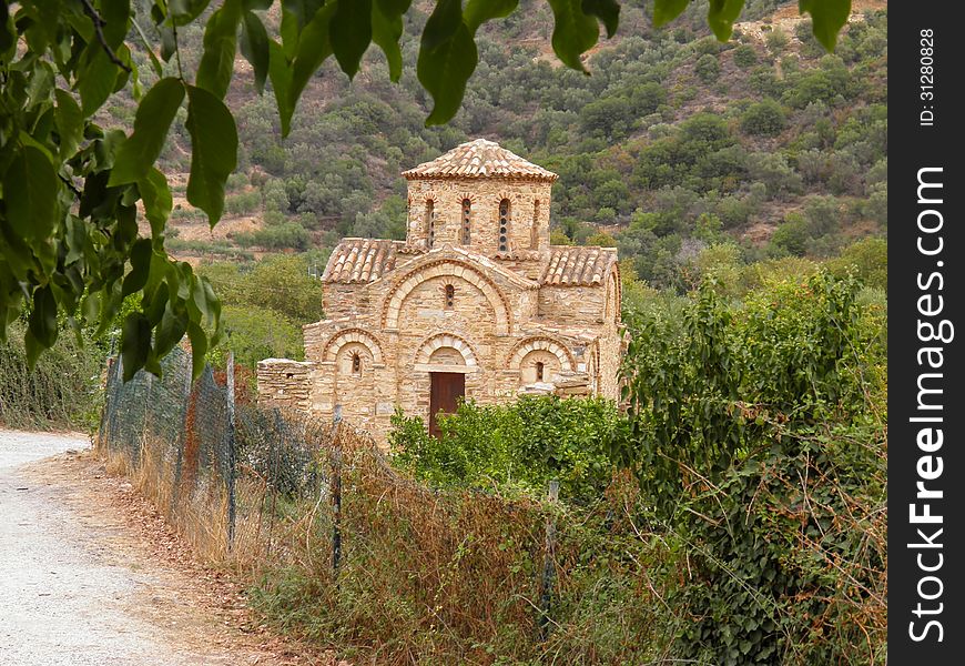 Old Church In Crete Island